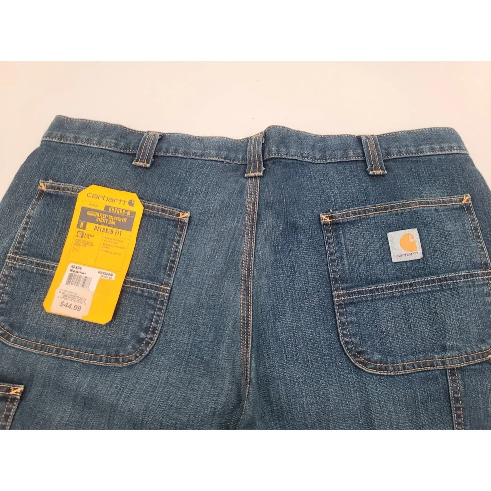 Carhartt‎ Rugged Flex Relaxed Fit Utility Jean BD2808-M Blue Denim 40x34 NWT Men